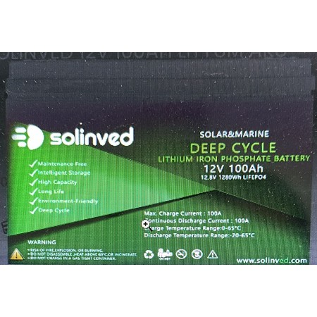 SOLİNVED 12V 100AH LİTYUM AKÜ